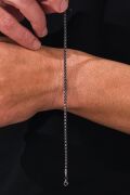 GÜMÜŞ 2.5 MM ERKEK KÜP SİYAH OKSİTLİ KARARTILMIŞ ZİNCİR BİLEKLİK