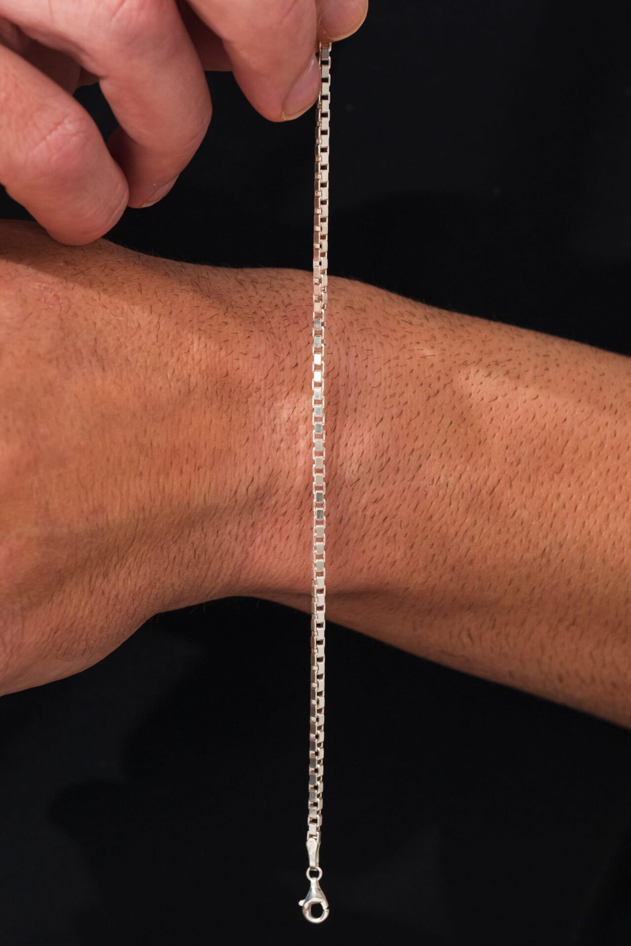 GÜMÜŞ 2.5 MM ERKEK KÜP ZİNCİR BİLEKLİK