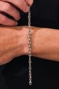 GÜMÜŞ 5 MM ERKEK KRAL KAFES OKSİTLİ KARARTMALI ZİNCİR BİLEKLİK