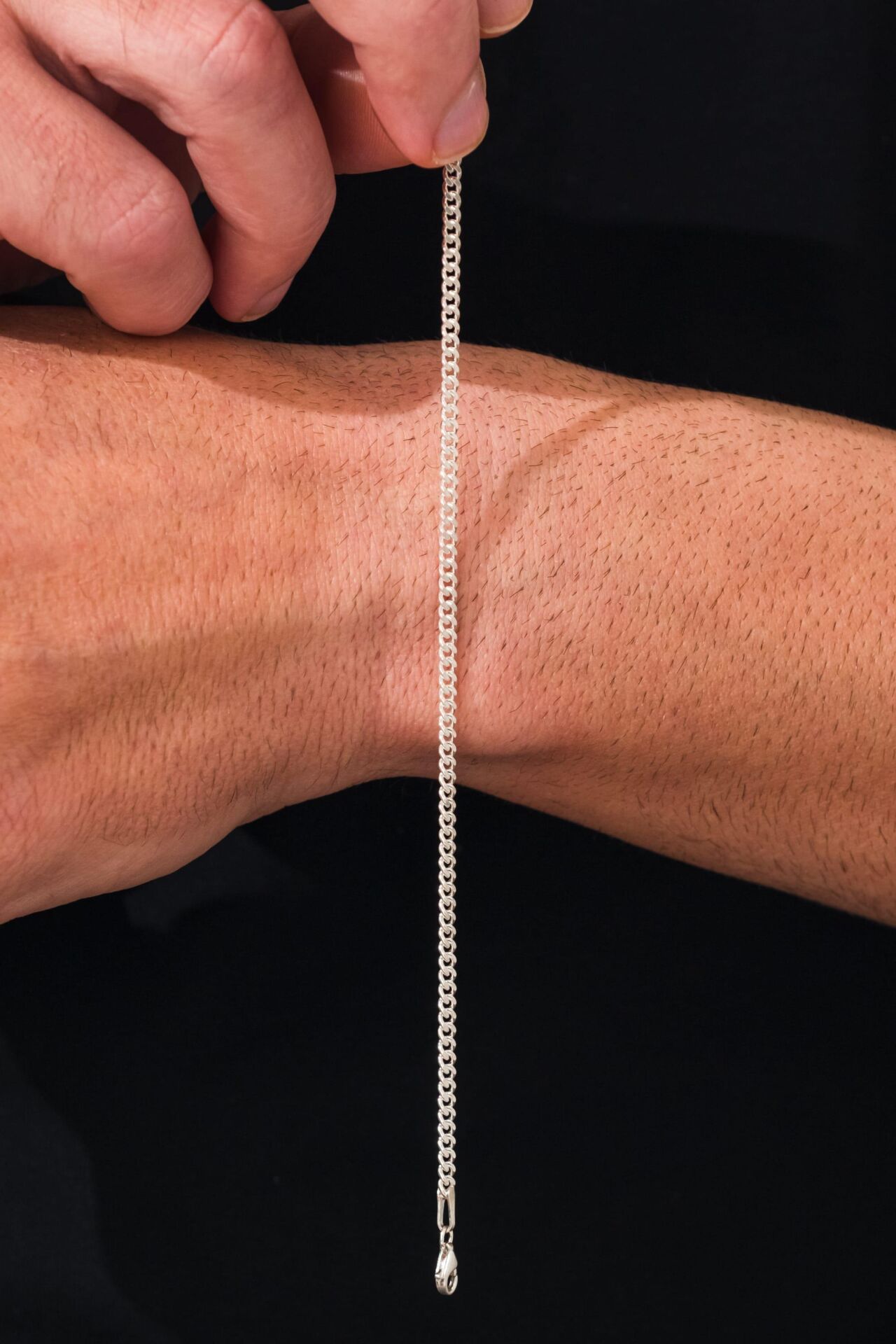 GÜMÜŞ 3 MM ERKEK GURMET ZİNCİR BİLEKLİK