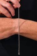 GÜMÜŞ 2.75 MM ERKEK KÜP OKSİTLİ ZİNCİR BİLEKLİK