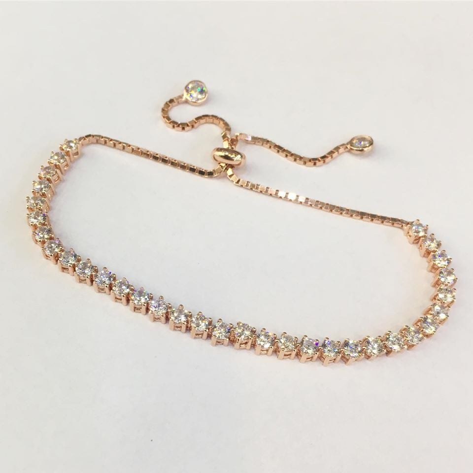 GÜMÜŞ ROSE ZİRKON TAŞLI SU YOLU ASANSÖRLÜ BİLEKLİK