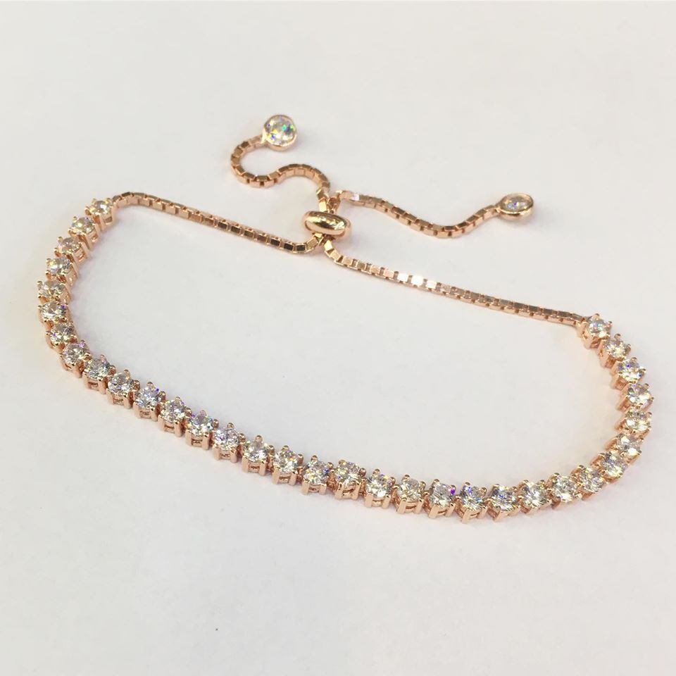 GÜMÜŞ ROSE ZİRKON TAŞLI SU YOLU ASANSÖRLÜ BİLEKLİK