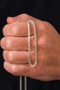 GÜMÜŞ 2.5 MM ERKEK KÜP KARE ZİNCİR KOLYE