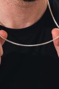 GÜMÜŞ 2.5 MM ERKEK KÜP KARE ZİNCİR KOLYE
