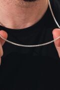 GÜMÜŞ 2.5 MM ERKEK KÜP KARE ZİNCİR KOLYE