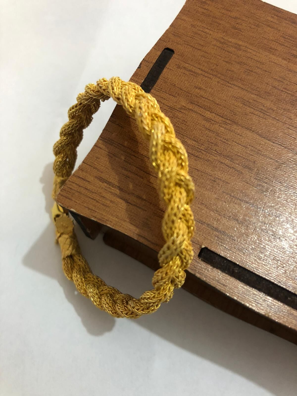 GÜMÜŞ ALTIN KAPLAMA KAZAZİYE HASIR BİLEKLİK