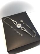 Gümüş Mavi Nazar Boncuklu Zirkon Taşlı Bileklik